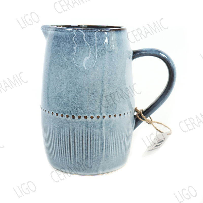 1350 ml retro embossed series ceramic kettle